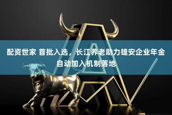 配资世家 首批入选，长江养老助力雄安企业年金自动加入机制落地